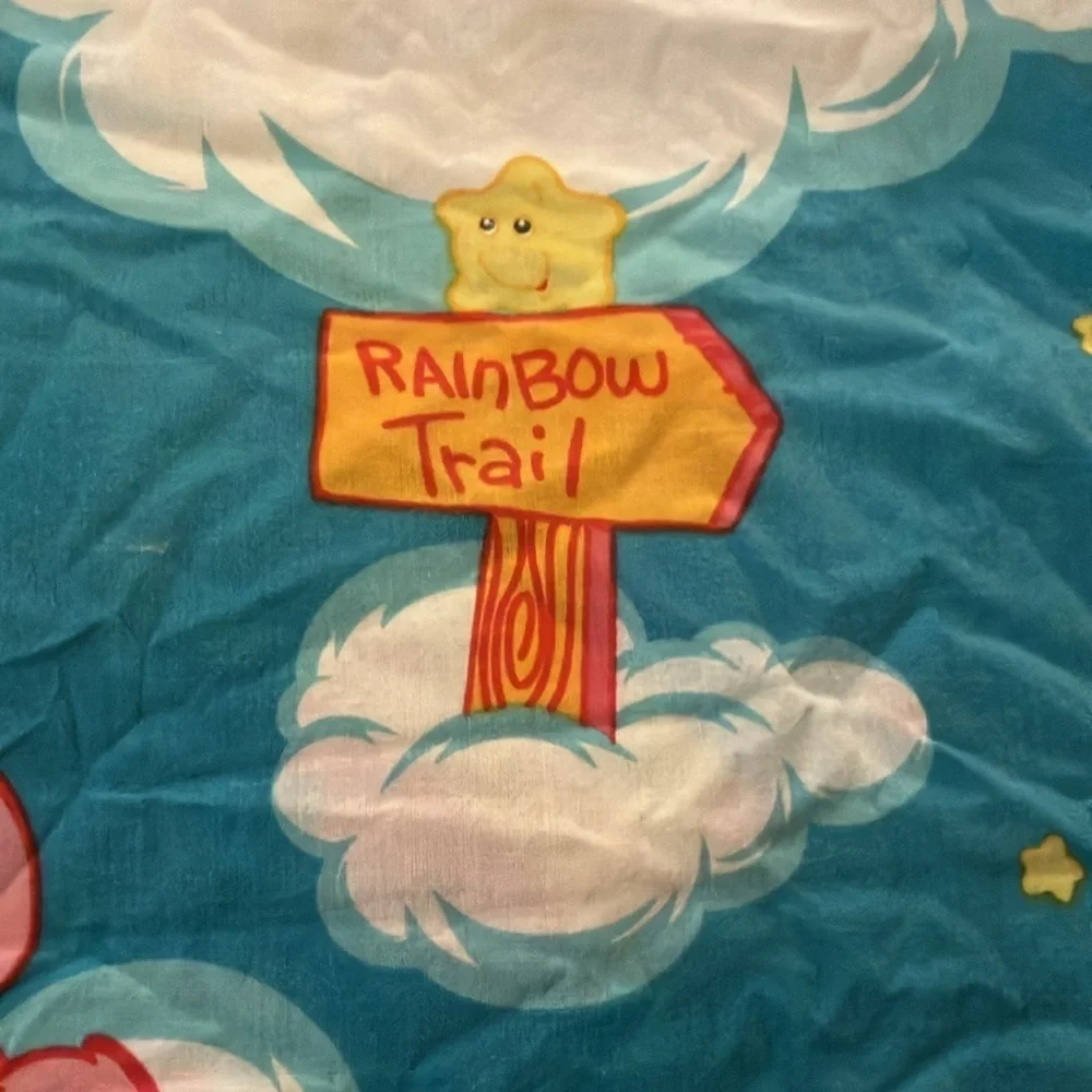 Care Bears vintage standard pillow care rainbow trail Catch Some Fun